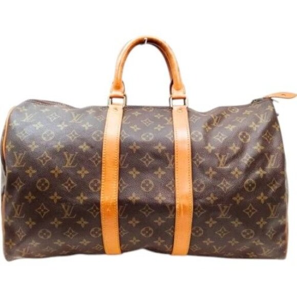142425BU (X6) Louis Vuitton Travel Bag Keepall 45 Brown Monogram - Picture 1 of 9